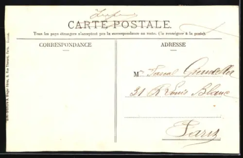 AK Ecouen, Rue de Paris, Hôtel du Commerce