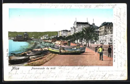 AK Nice, Promenade du midi