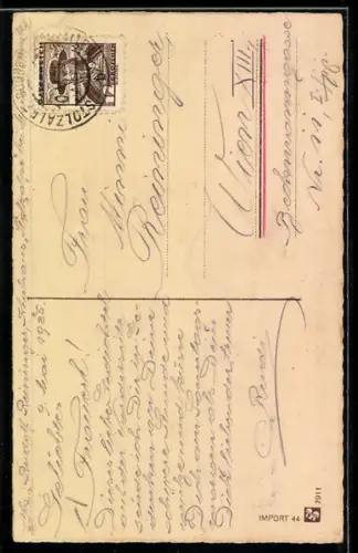 AK Alte Mutter beim Stricken, Muttertag