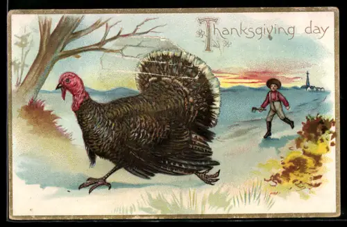 AK Mann jagt dem Truthahn hinterher, Thanksgiving