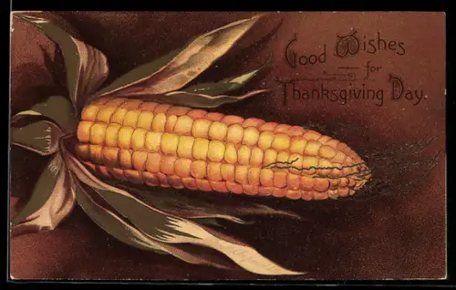 AK Stillleben mit Maiskolben, Thanksgiving Day