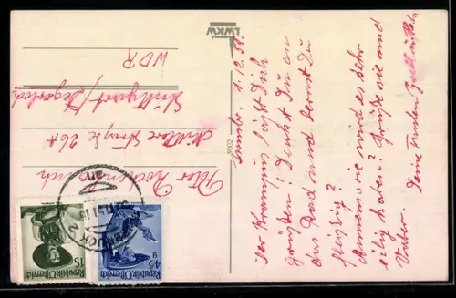 AK Krampuse reiten auf einer Rute