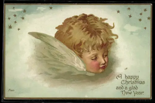 AK Grüsse zum Weihnachtsfest, Weihnachtsengel