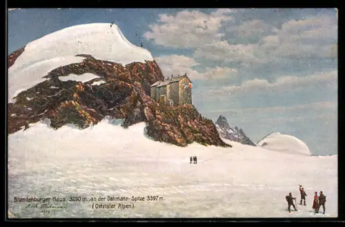 Künstler-AK Brandenburger Haus an der Dahmann-Spitze