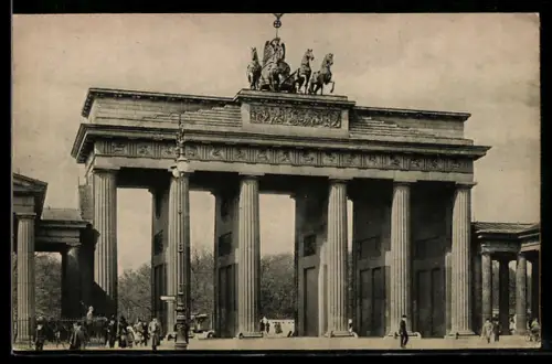AK Berlin, Brandenburger Tor, Frontansicht
