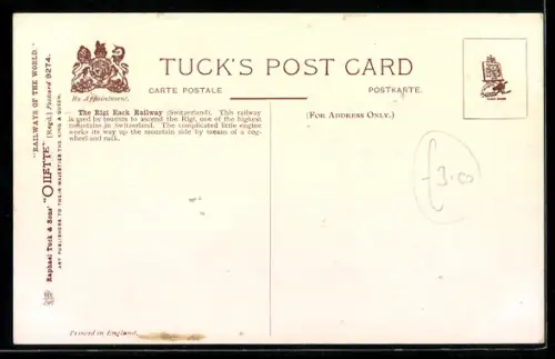 AK Lokomotive der Rigi-Bergbahn