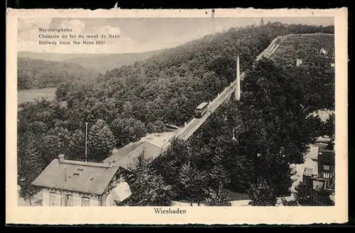 AK Wiesbaden, Chemain de fer du mont de Nero, Nerobergbahn, Railway from the Nero Hill