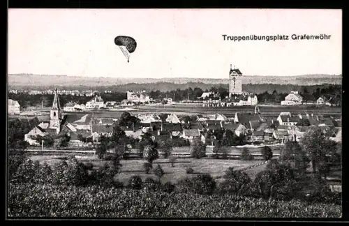 AK Grafenwöhr, Truppenübungsplatz mit Fallschirm