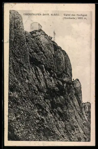 AK Oberstaufen /Allgäu, Gipfel des Hochgrat, Nordseite