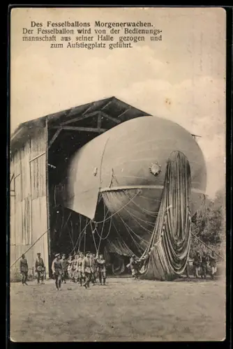AK Des Fesselballons Morgenerwachen
