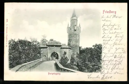 Relief-AK Friedberg, Burgeingang
