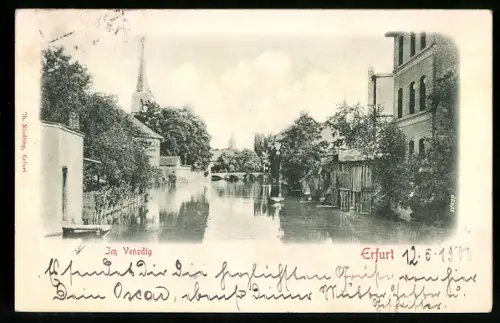 Relief-AK Erfurt, Im Venedig