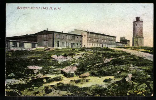 AK Brocken i. Harz, Gebäudeensemble und Aussichtsturm