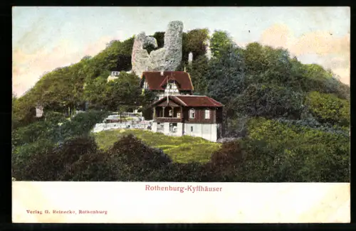 AK Rothenburg /Kyffhäuser, Ansicht des Gasthauses auf dem Berg