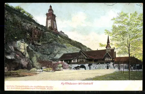 AK Kyffhäuser, Kyffhäuser-Gasthaus, Denkmal