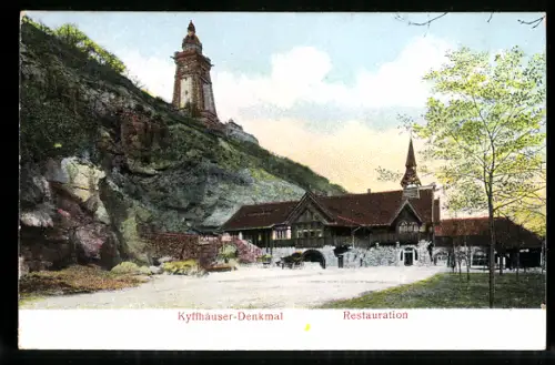 AK Kyffhäuser, Kyffhäuser-Gasthaus, Denkmal