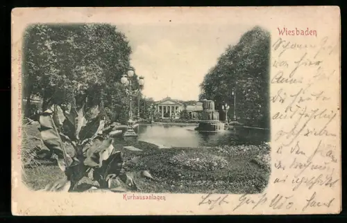 Relief-AK Wiesbaden, Kurhausanlagen