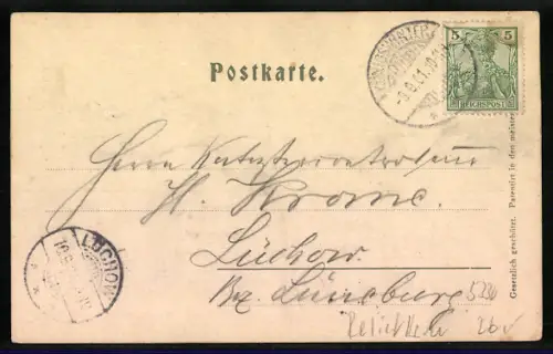 Relief-AK Königswinter a. Rhein, Uferpartie mit Petersberg