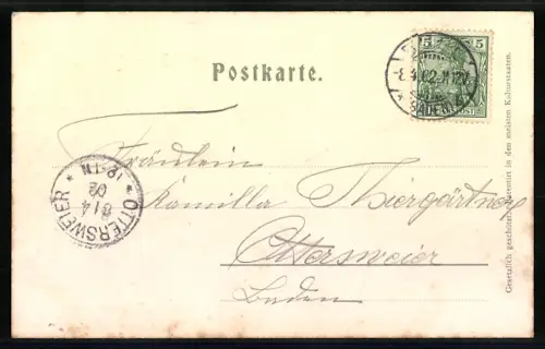 Relief-AK Alt-Windeck b. Bühl, Ruine Alt-Windeck