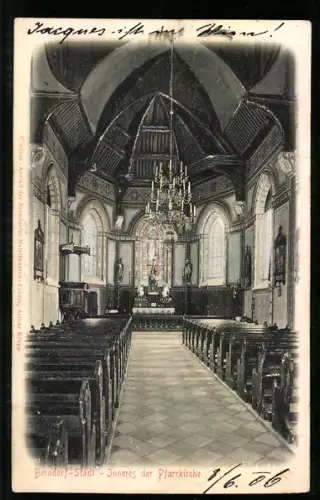 Relief-AK Berndorf-Stadt, Inneres der Pfarrkirche