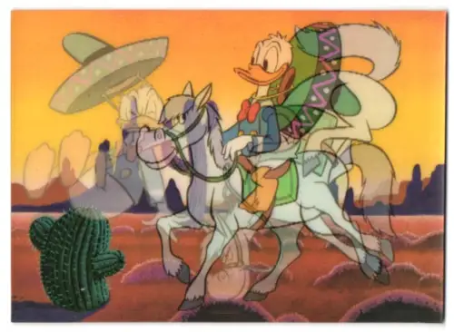 3D-AK Donald reitet auf seinem Pferd