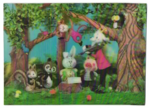 3D-AK Tiere des Waldes spielen auf Instrumenten