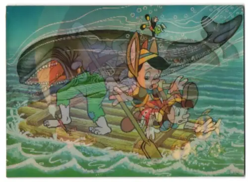 3D-AK Pinocchio und Gepetto werden von einem Monster-Wal angegriffen