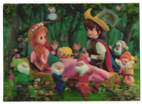 3D-AK Schneewittchen und die 7 Zwerge mit ihrem Prinzen