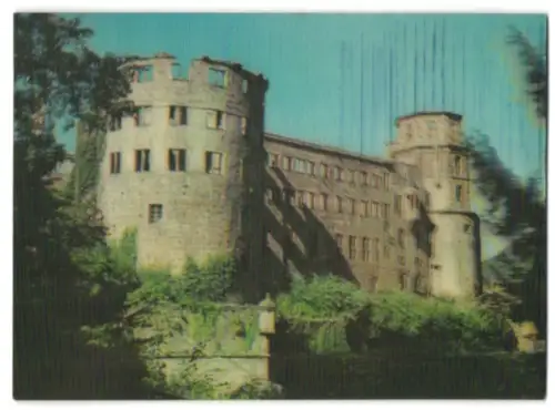 3D-AK Heidelberg, Ostseite vom Schloss