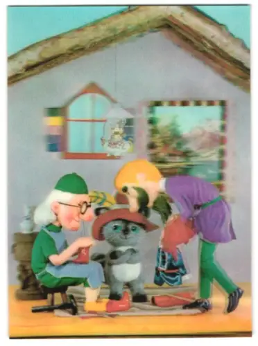 3D-AK Gestiefelter Kater beim Schuhmacher