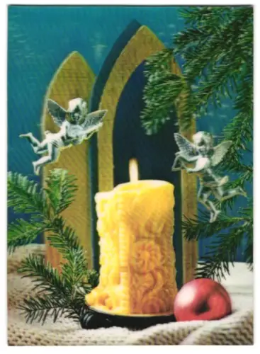 3D-AK Cherubs and Candle, Engelchen und Kerze