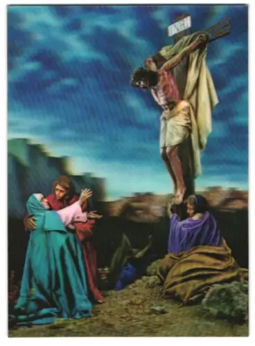 3D-AK Golgotha, Jesus am Kreuz