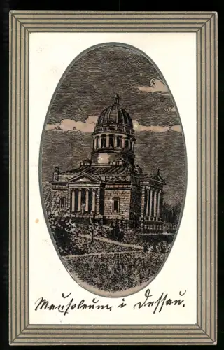 AK Dessau, Herzogliches Mausoleum in der Aussenansicht