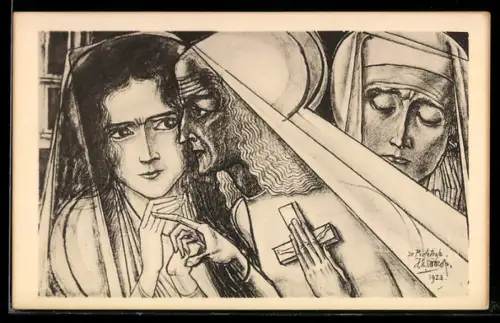 Künstler-AK Jan Toorop: Die Prophezeihung