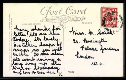 Künstler-AK A. R. Quinton: Ross, Goodrich Castle