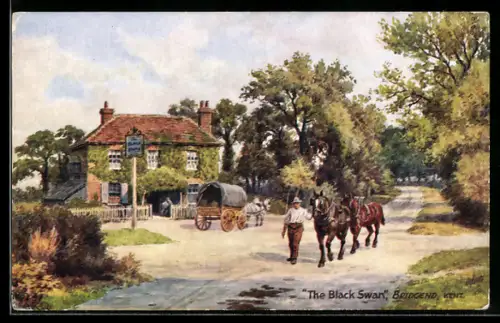 Künstler-AK A. R. Quinton: Bridgend, The Black Swan