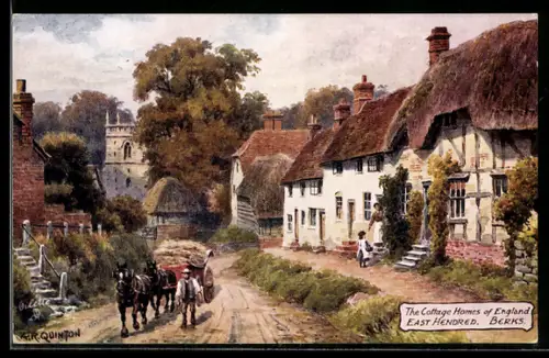 Künstler-AK A. R. Quinton: Berks, East Hendred, Cottage Homes