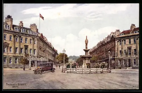 Künstler-AK A. R. Quinton: Bath, Pulteney Street