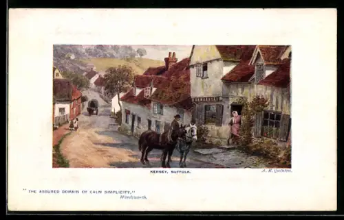Künstler-AK A. R. Quinton: Kersey, A street in the village