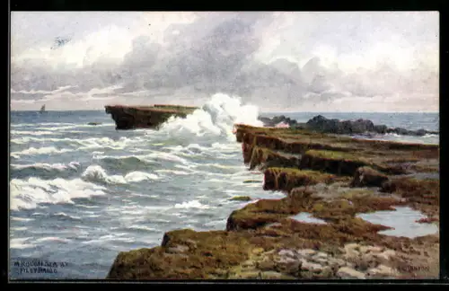 Künstler-AK A. R. Quinton: Aleybrigg, A Rough Sea