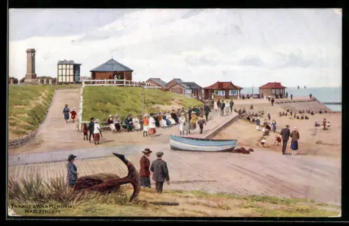Künstler-AK A. R. Quinton: Mablethorpe, Parade & War Memorial
