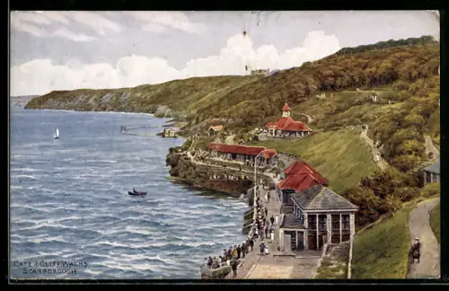 Künstler-AK Scarborough, Cafe & Cliff Walks