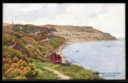 Künstler-AK A. R. Quinton: Isle of Wight, Headon Hill, Totland Bay