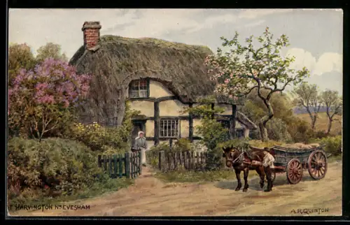 Künstler-AK A. R. Quinton: Evesham, Cottage Home