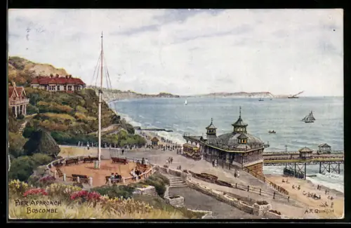 Künstler-AK A. R. Quinton: Boscombe, Pier Approach