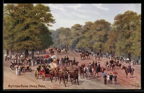 Künstler-AK A. R. Quinton: Rotten Row, Hyde Park