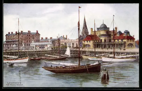 Künstler-AK A. R. Quinton: Lowestoft, The Yacht Basin