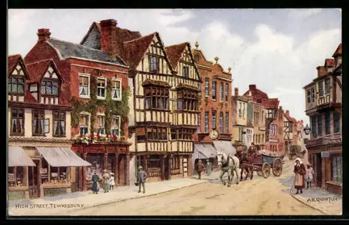Künstler-AK A. R. Quinton: Tewkesbury, High Street
