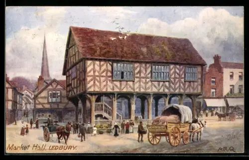 Künstler-AK A. R. Quinton: Ledbury, Market Hall