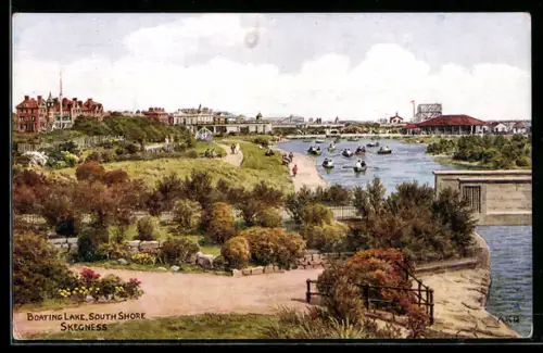 Künstler-AK A. R. Quinton: Skegness, Boating Lake